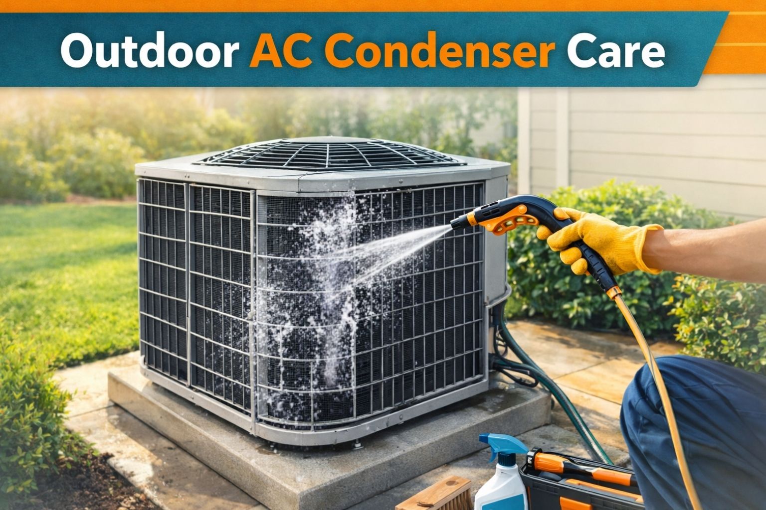 Outdoor AC Condenser Care Cleaning Tips to Extend AC Lifespan